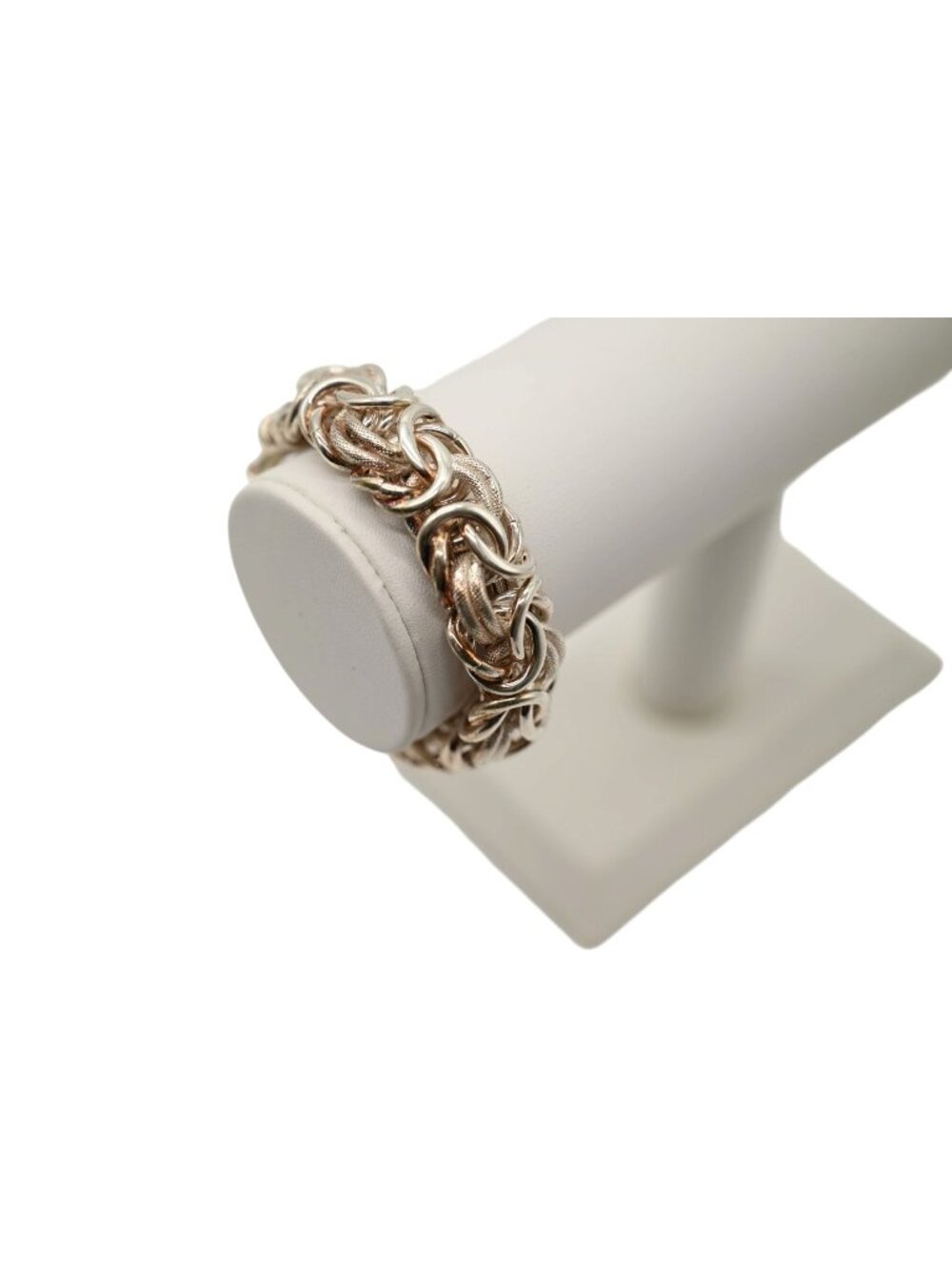 Unbranded 925 Sterling Silver Byzantine Chain Link Bracelet Toggle Clasp Elegant